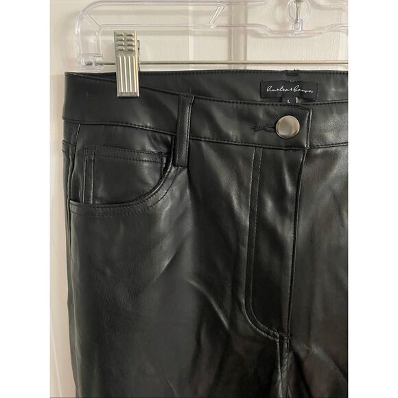 Hunter & Brown faux leather pants size L - Picture 4 of 9